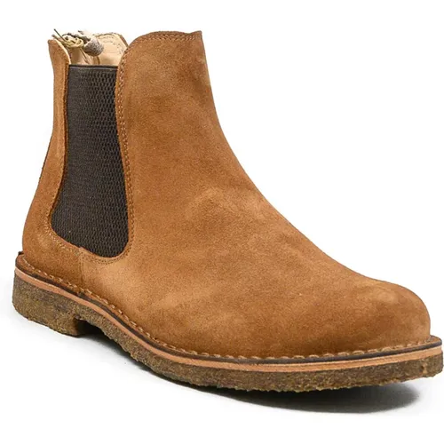 Dunkelgrüner Wildleder Chelsea Boot , Herren, Größe: 44 EU - ASTORFLEX - Modalova