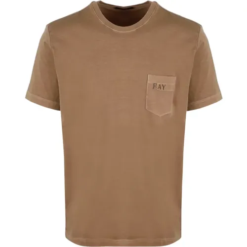 Pocket T-Shirt , male, Sizes: S - Fay - Modalova