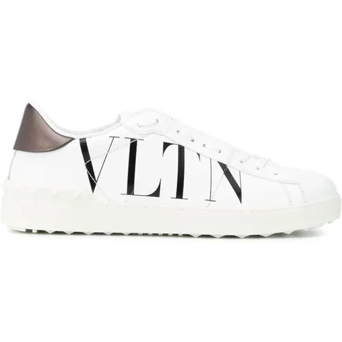 Weiße Leder-Sneaker mit VLTN-Print - Valentino Garavani - Modalova