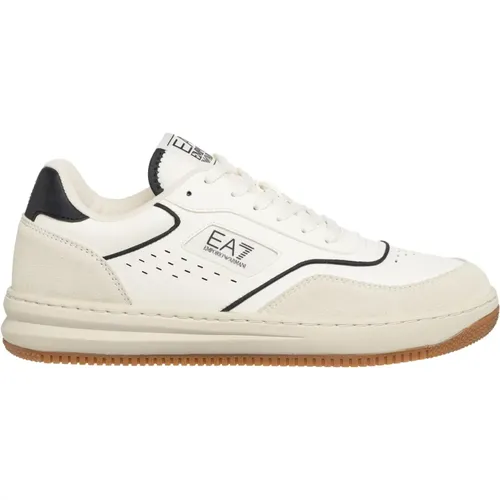 Plain Lace-Up Sneakers , male, Sizes: 6 1/2 UK, 7 UK, 11 UK, 10 1/2 UK, 10 UK, 9 UK, 7 1/2 UK, 8 1/2 UK, 8 UK, 9 1/2 UK, 6 UK - Emporio Armani EA7 - Modalova