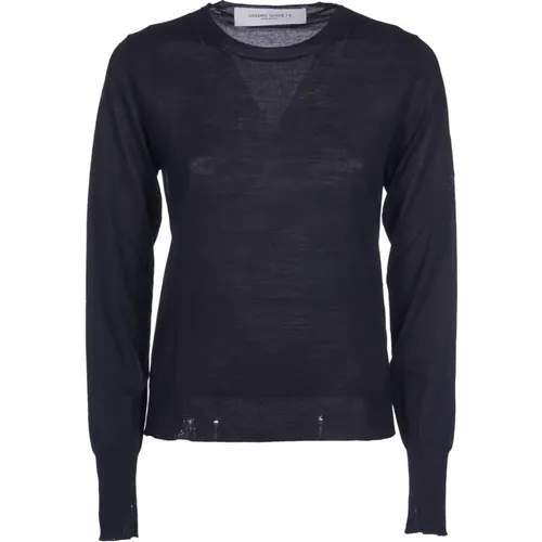 Wool Sweater with Destroyed Effect , female, Sizes: L, M - Golden Goose - Modalova