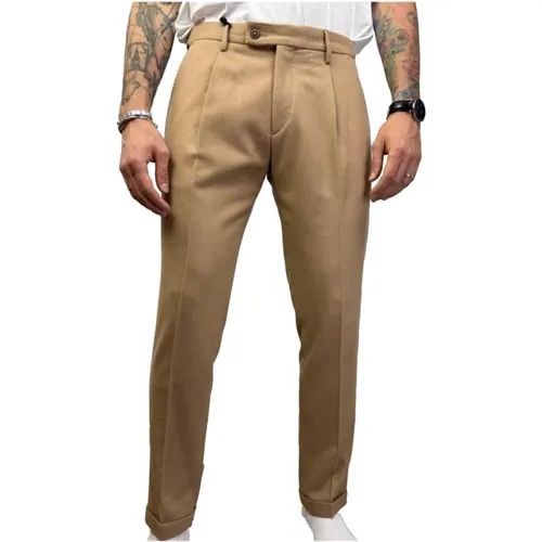 Beige Woll Pantalone Michael Coal - Michael Coal - Modalova