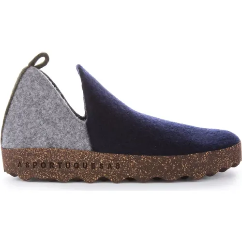 Wool Felt City Shoes Navy Grey , male, Sizes: 12 UK, 11 UK, 9 UK, 10 UK - Asportuguesas - Modalova