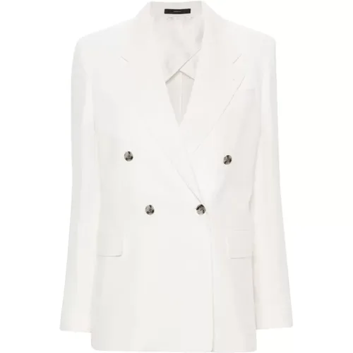 Linen Double-Breasted Jacket , female, Sizes: S, M, 2XS - Paul Smith - Modalova