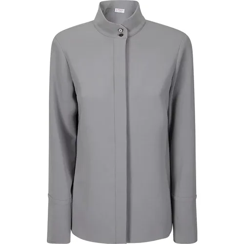 Button-Up Shirt with Raised Collar , female, Sizes: S, XS - Alberto Biani - Modalova