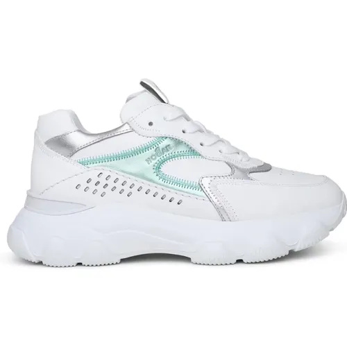 Hyperaktive Sneakers, Kontrastfarbene Streifen , Damen, Größe: 38 1/2 EU - Hogan - Modalova