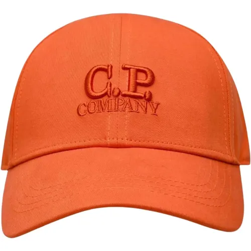 Mütze mit Schirm und gesticktem Logo - C.P. Company - Modalova