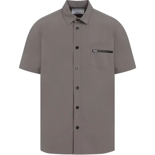 Matte Taffeta Shirt in Taupe , male, Sizes: L - Sacai - Modalova