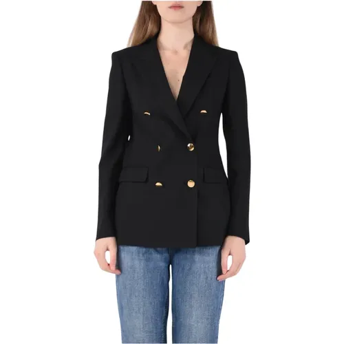 Double-Breasted Jacket with Pointed Lapels , female, Sizes: XS, M, S - Tagliatore - Modalova