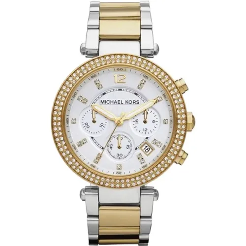 Goldene Damen Quarz Edelstahl Uhr - Michael Kors - Modalova