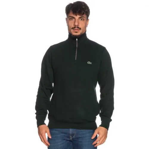 Sweater with High Neck and Half Zip , male, Sizes: XS - Lacoste - Modalova