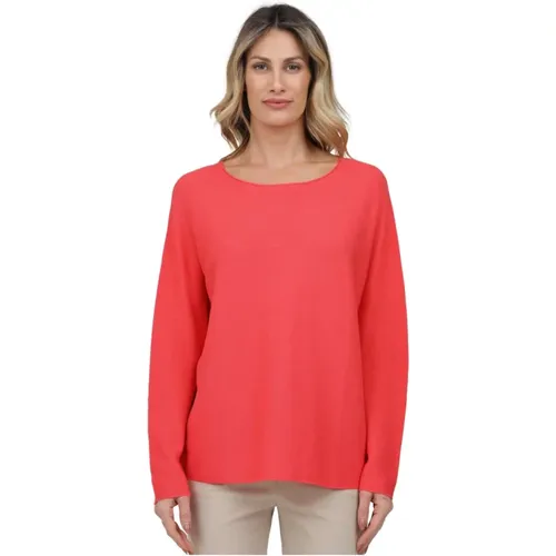 Long Sleeve Crewneck Knit Sweater , female, Sizes: M - Gran Sasso - Modalova