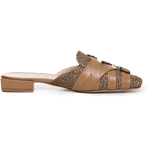Leopard Print Sandals , female, Sizes: 6 UK, 4 UK, 8 UK - Alchimia - Modalova