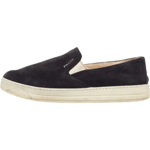 Pre-owned Suede sneakers , female, Sizes: 5 1/2 UK - Prada Vintage - Modalova