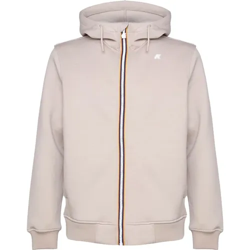 Zip Hooded Sweatshirt Jacket , Herren, Größe: M - K-way - Modalova