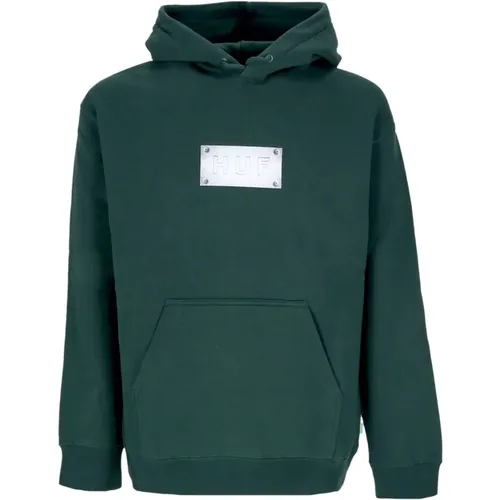 Grüner Hoodie mit Kängurutasche , Herren, Größe: L - HUF - Modalova