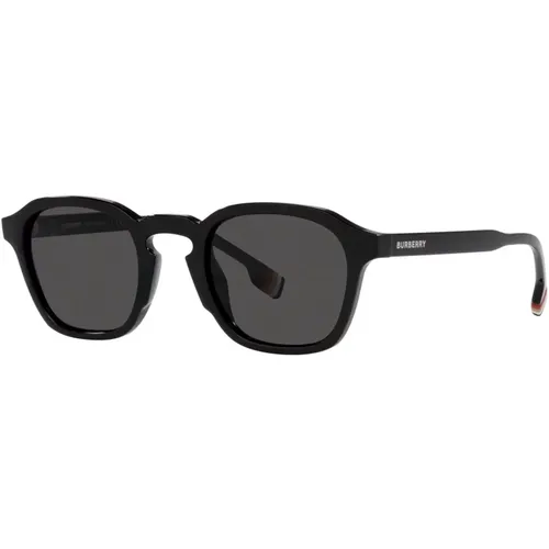 Schwarze Sonnenbrille Percy BE 4378U , Herren, Größe: 49 MM - Burberry - Modalova