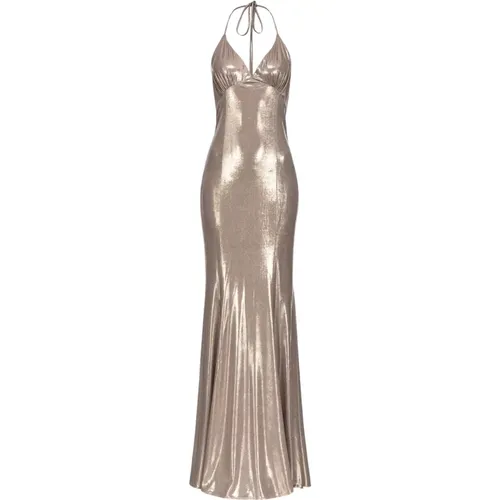 Laminated Mermaid Jersey Dress , female, Sizes: M, XL, L - pinko - Modalova