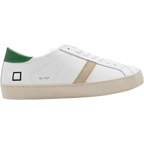 Niedrige Kalb Weiß Grün Sneakers , Herren, Größe: 42 EU - D.a.t.e. - Modalova