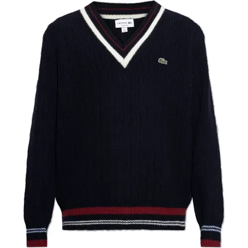 V-Ausschnitt Pullover , Herren, Größe: S - Lacoste - Modalova