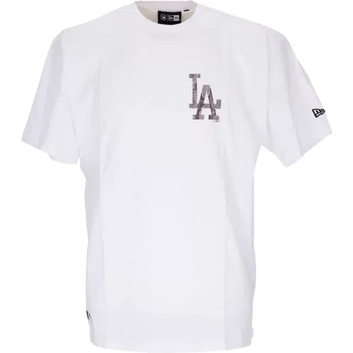 Dodgers Logo Oversize Tee Weiß , Herren, Größe: M - new era - Modalova