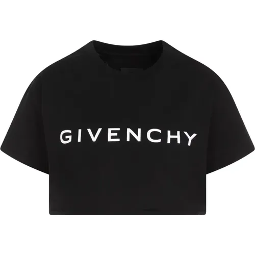 Gekürztes T-Shirt in Schwarz - Givenchy - Modalova