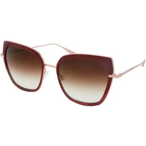 Red/Brown Shaded Sunglasses , female, Sizes: 57 MM - Barton Perreira - Modalova