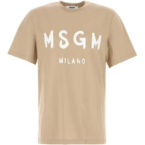 Baumwoll T-shirt , Herren, Größe: S - MSGM - Modalova