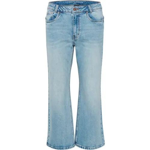 Flared High Kick Jeans - Light Retro Wash , Damen, Größe: W27 - My Essential Wardrobe - Modalova