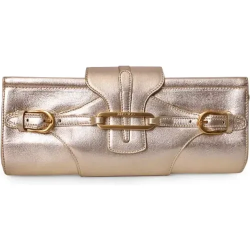 Pre-owned Leather clutches , female, Sizes: ONE SIZE - Jimmy Choo Pre-owned - Modalova