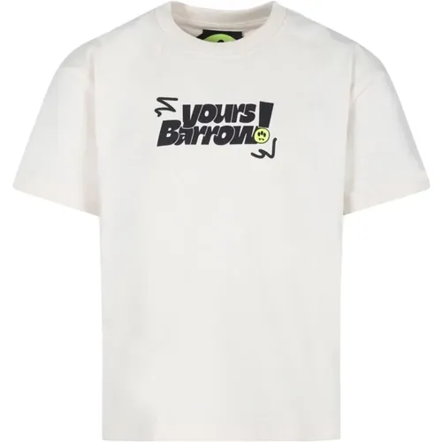 Weißes T-Shirt mit Grafikdruck - BARROW - Modalova