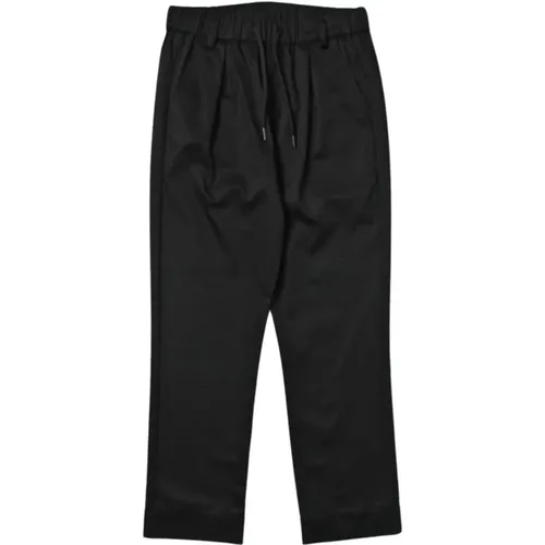 Schwarze lässige Hose mit elastischem Bund und Logo-Patch - Msgm - Modalova