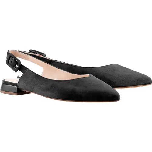 Stilvolle schwarze Wildleder-Schnürschuhe , Damen, Größe: 36 EU - Högl - Modalova