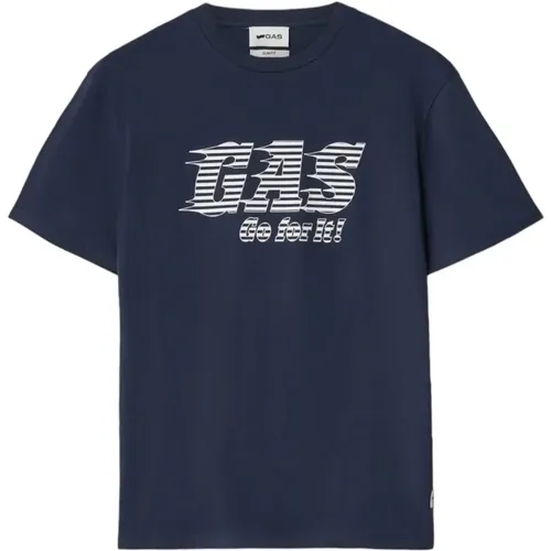 Kurzarm T-Shirt , Herren, Größe: S - GAS - Modalova