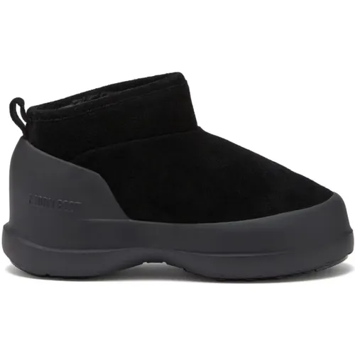 Suede Chunky Sole Slip-On Boots , female, Sizes: 6 UK, 7 UK, 4 UK, 3 UK, 8 UK, 5 UK - moon boot - Modalova