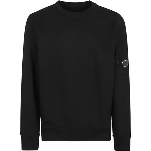 Schwarzer Baumwoll-Crew-Neck-Sweatshirt Aw24 , Herren, Größe: L - C.P. Company - Modalova