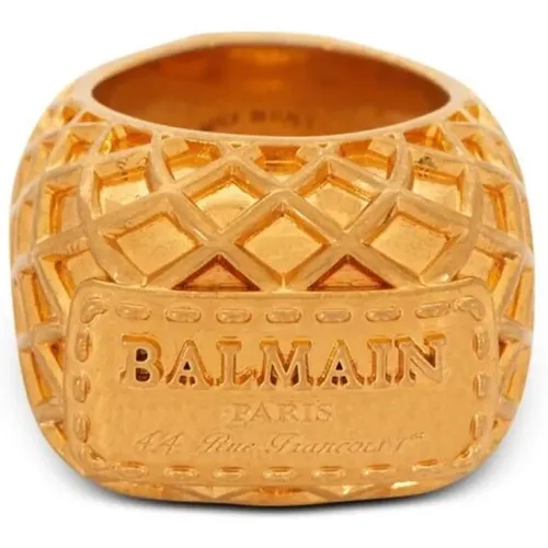 Graviertes Logo Messing Slip-On Schmuck , Damen, Größe: L - Balmain - Modalova