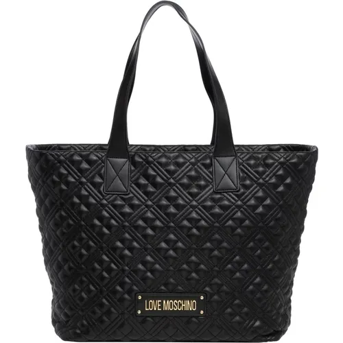 Adjustable Tote Bag with Detachable Strap , female, Sizes: ONE SIZE - Love Moschino - Modalova