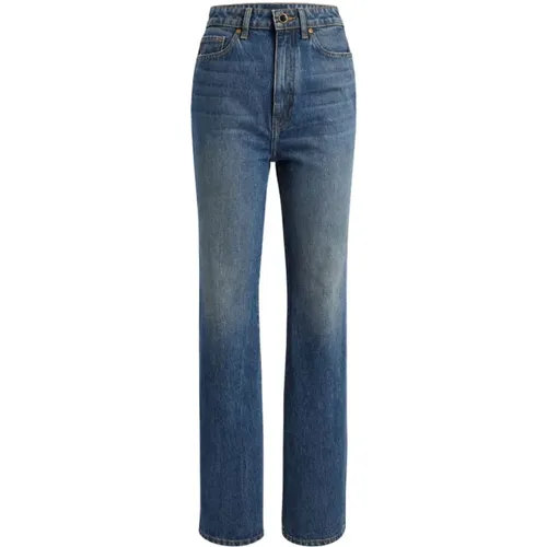 High-Rise Indigo Blaue Denim Jeans , Damen, Größe: W26 - Khaite - Modalova