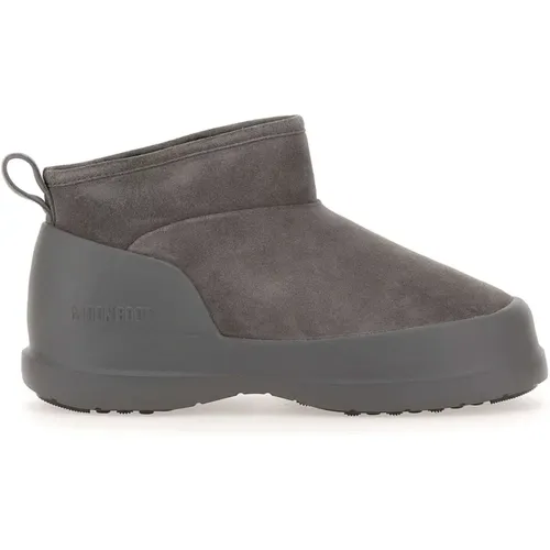 Grey Suede Fur-Lined Antrachite Boots , male, Sizes: 12 UK, 6 UK, 8 UK, 2 UK, 4 UK, 11 UK, 9 UK, 5 UK, 10 UK, 7 UK - moon boot - Modalova