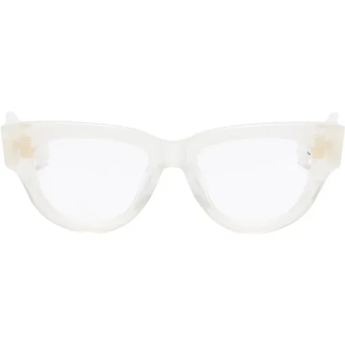 Kristall Elfenbein/Gold Cat-Eye Brille , Damen, Größe: ONE Size - Valentino - Modalova
