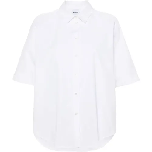 Cotton Poplin Shirt , female, Sizes: XS, 2XS - Aspesi - Modalova