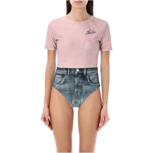 Womens Clothing Topwear Pink Mulit Ss24 , female, Sizes: M - Acne Studios - Modalova