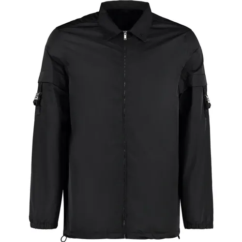 Polyester Overshirt with 4G Logo , male, Sizes: L, M, XL - Givenchy - Modalova