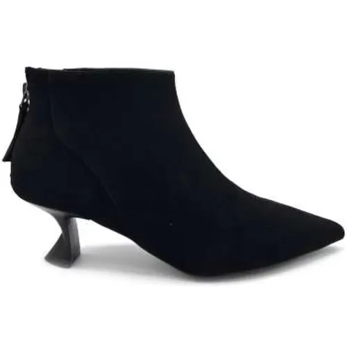 Suede Zip Back Leather Effect Heels , female, Sizes: 5 UK, 7 UK, 3 UK, 4 UK, 6 UK - Jeannot - Modalova