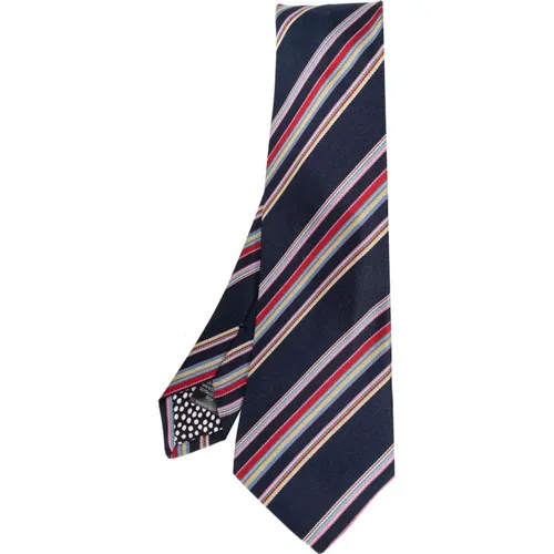 Silk Tie with Pinstripe Pattern , male, Sizes: ONE SIZE - PS By Paul Smith - Modalova