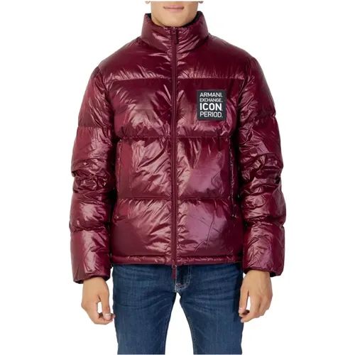 Bordeaux Zip-Up Jacket , male, Sizes: 2XL - Armani Exchange - Modalova