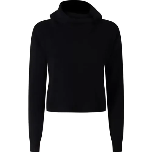 Schwarzer Gerippter Rollkragenpullover , Damen, Größe: S - HINNOMINATE - Modalova