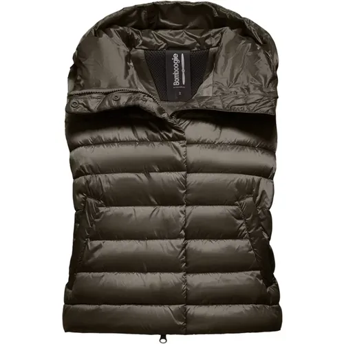 Shiny Nylon Hooded Vest , female, Sizes: XL - BomBoogie - Modalova