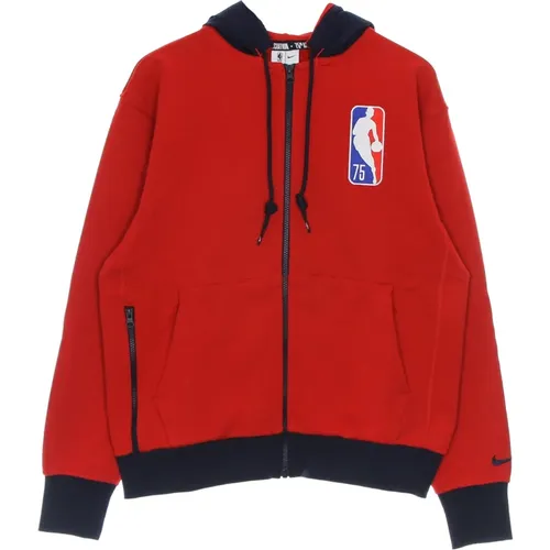 NBA Fleece Zip Hoodie Brooklyn Nets , Herren, Größe: XL - Nike - Modalova